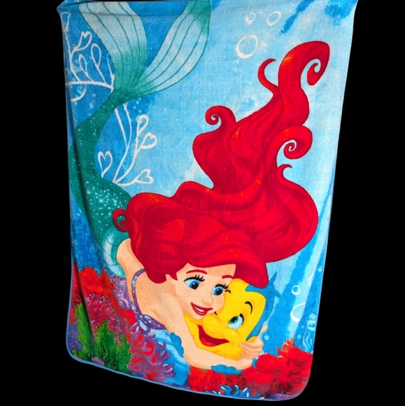 6.5ft x 5ft Vintage 90s Original Disneys The Little Mermaid Blanket Nostalgia - Picture 1 of 2